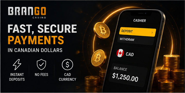 Brango Casino deposits and withdrawals in Canadian dollars
