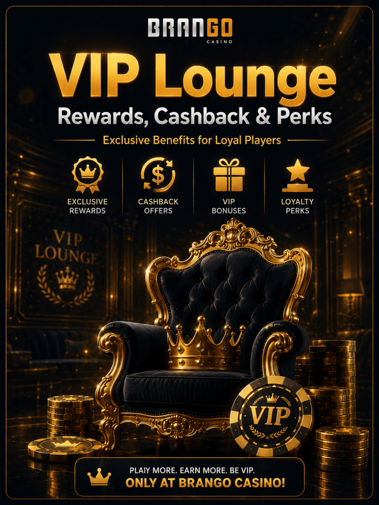 Brango Casino VIP Lounge with cashback, rewards and exclusive loyalty benefits